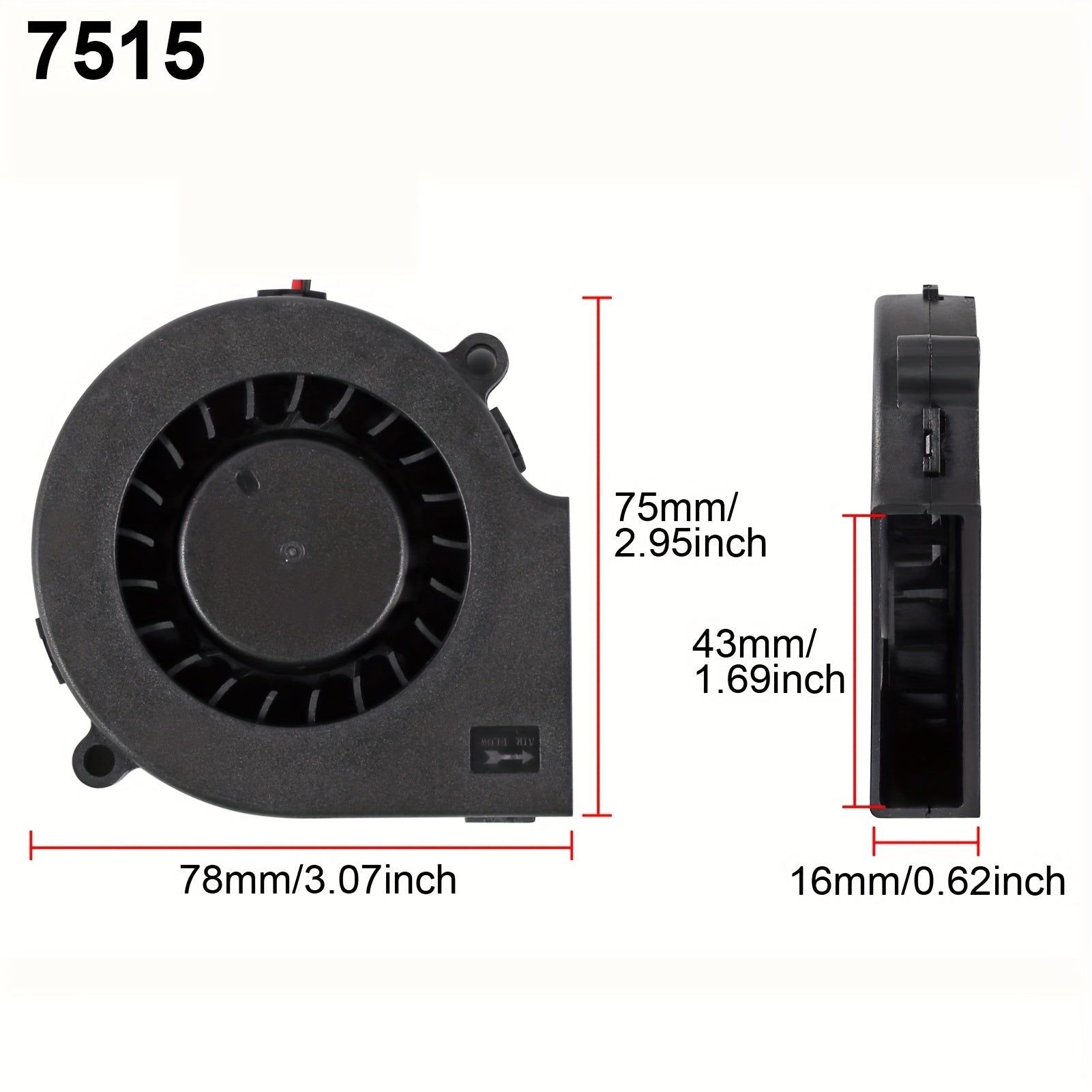 USB Cooling Fan 5015 7515 7530 for 3D Printer PC CPU Case DC 5V