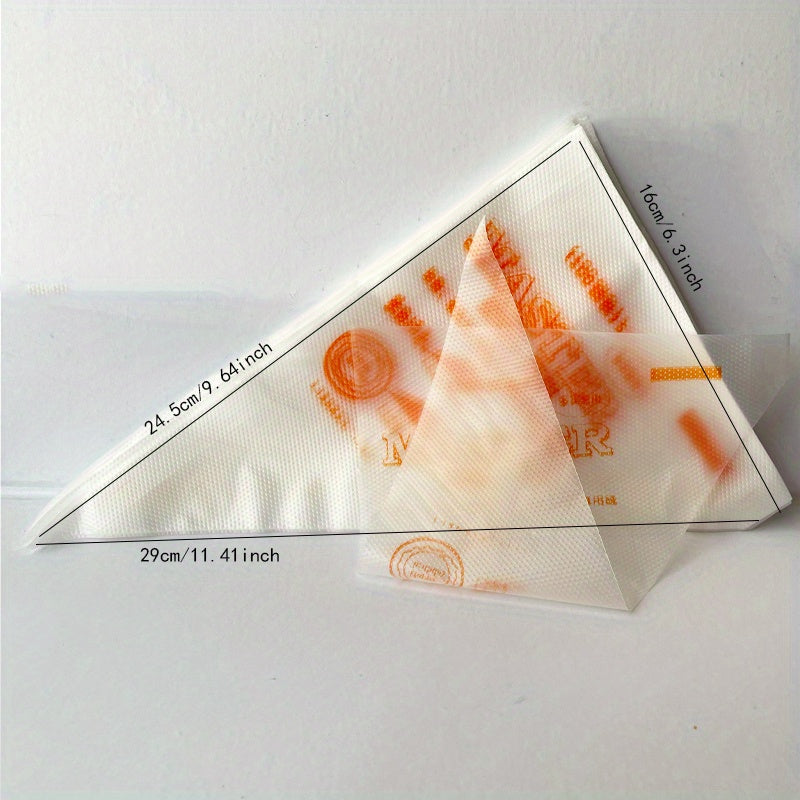 100 bolsas de plástico desechables para pastelería con boquillas para hornear y decorar pasteles