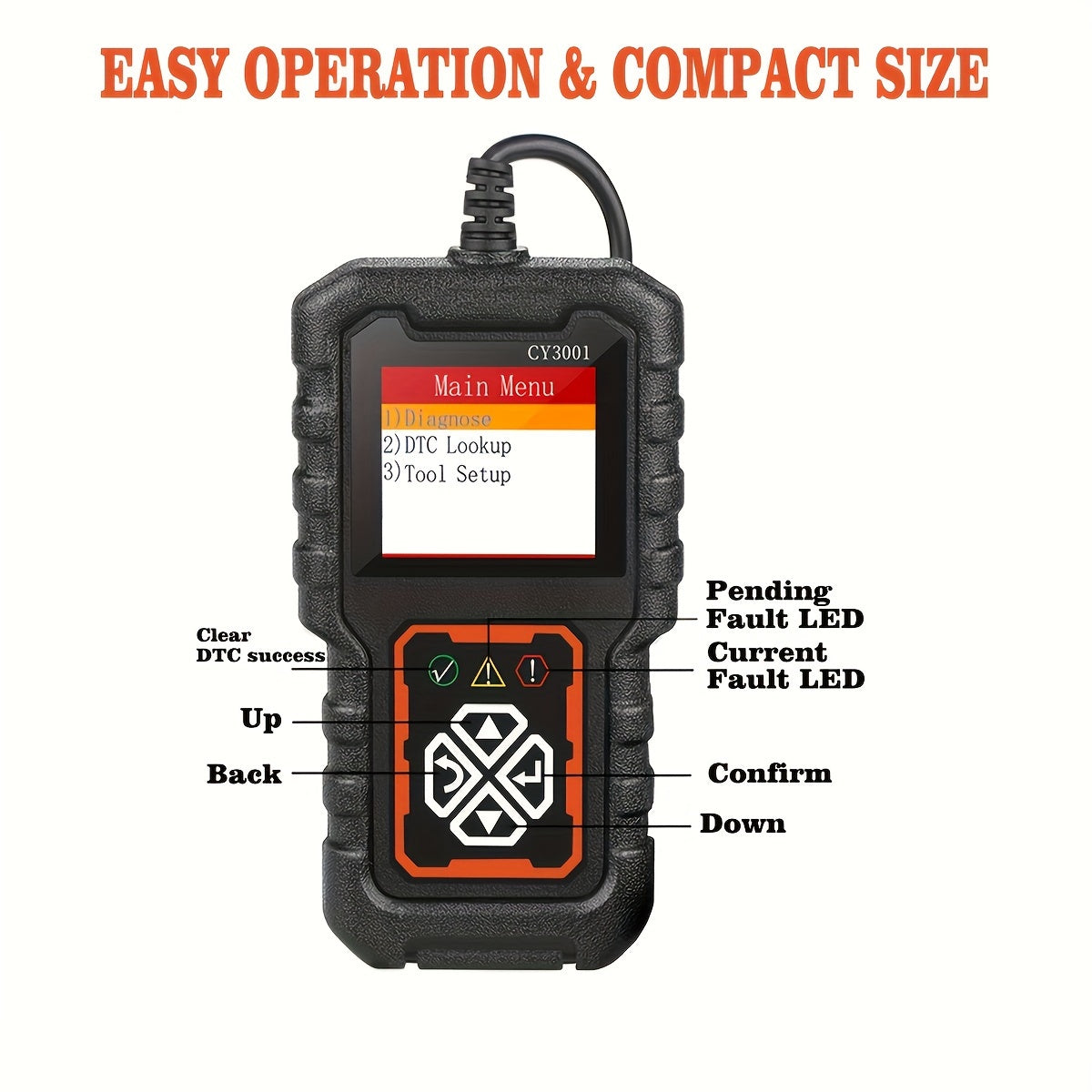 OBDII Car Diagnostic Scanner Engine Fault Code Reader CAN Scan Tool