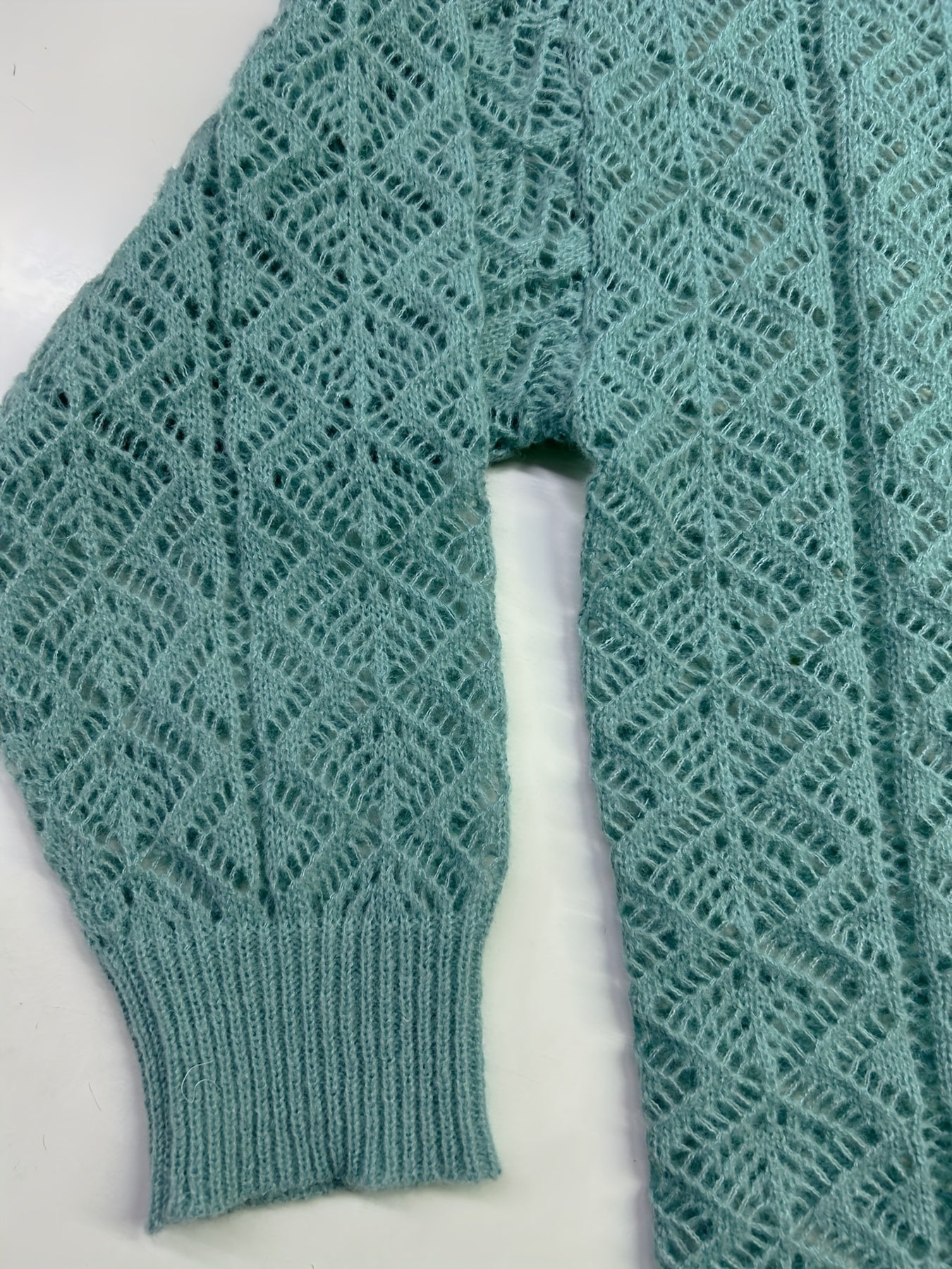 Plus Size Knitted Cardigan Open Front Long Sleeve Casual Womens Clothing