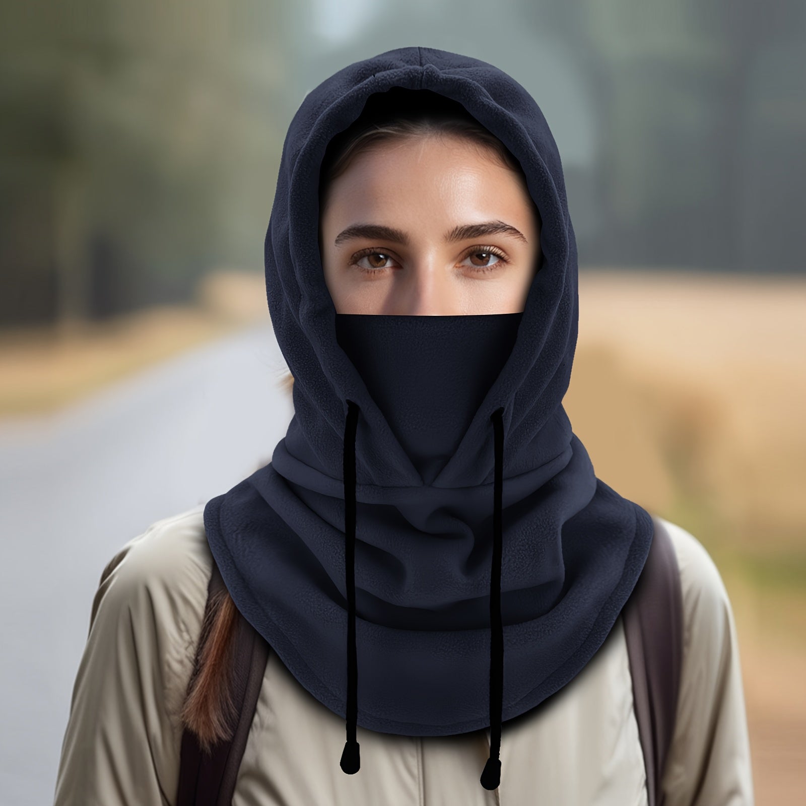 Zamonaviy Trikotaj Ayollar Qish Balaklava Boshligi - Qor va Velosiped Uchun Shamolga Qarshi va Issiq Bo'yin Gaiteri