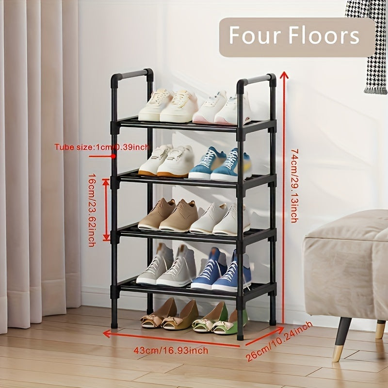 Metal Shoe Rack 4/5 Tiers Stackable Detachable Large Capacity Organizer