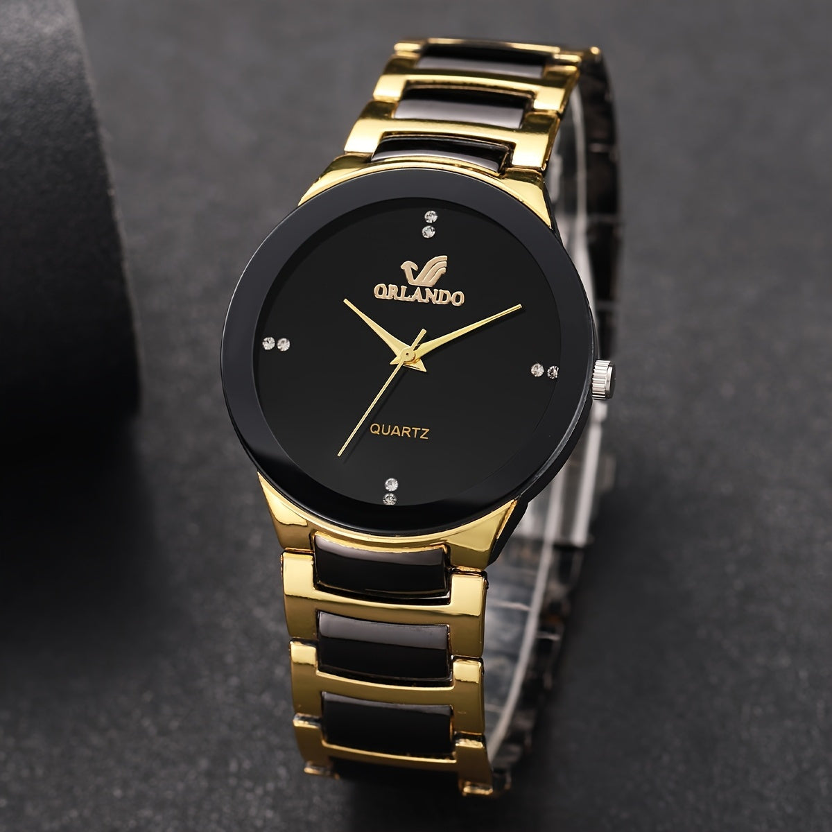 Men's and Women's Classic British Style Quartz Wristwatches Alloy Round Case Non-Rechargeable Battery Stylish Business Accessories