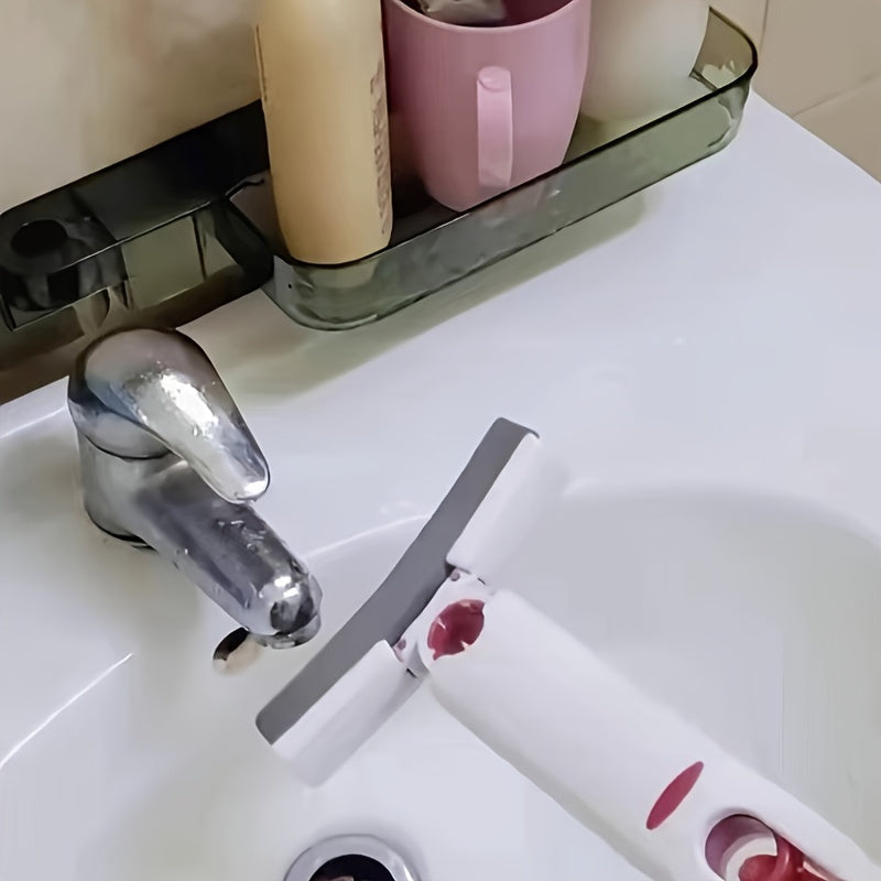 Portativ Qo'l Bilan Boshqariladigan Mini Mop - Oshxona, Hammom, Avtomobil va Shisha Yuzalarni Tozalash uchun Mukammal, Qulay Devorga O'rnatiladigan Egasi bilan Birga Kelaydi