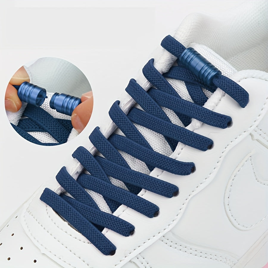 No-Tie Elastic Shoelaces for Sneakers and Casual Shoes 1 Pair Multicolor