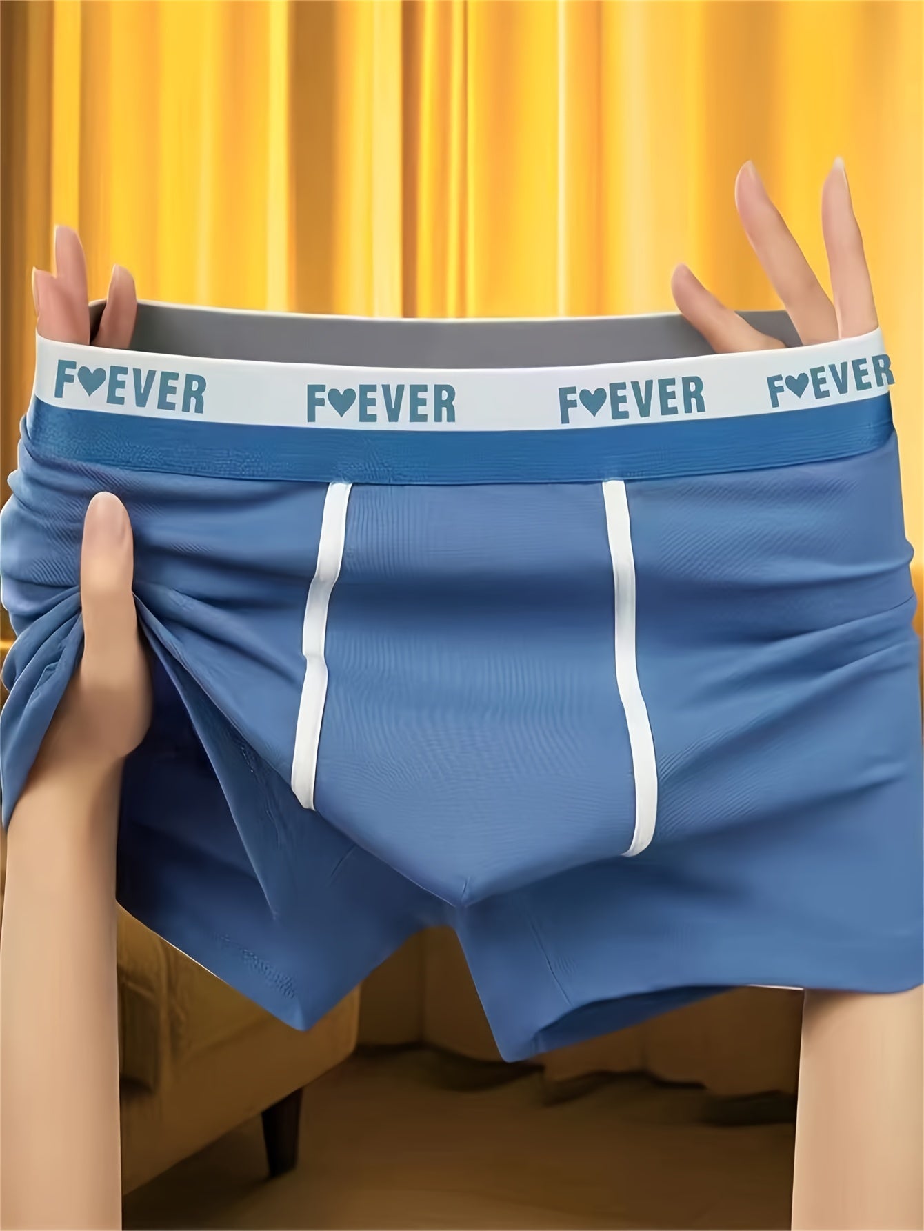 Men's Boxer Shorts Pack of 3 Low-Waisted Breathable Polyester Spandex Knit