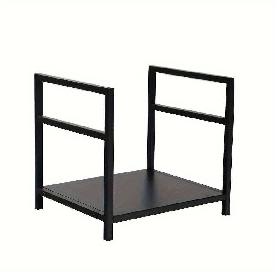 Wall Mounted Metal Firewood Log Holder for Fireplace Modern Ironwork Storage Rack