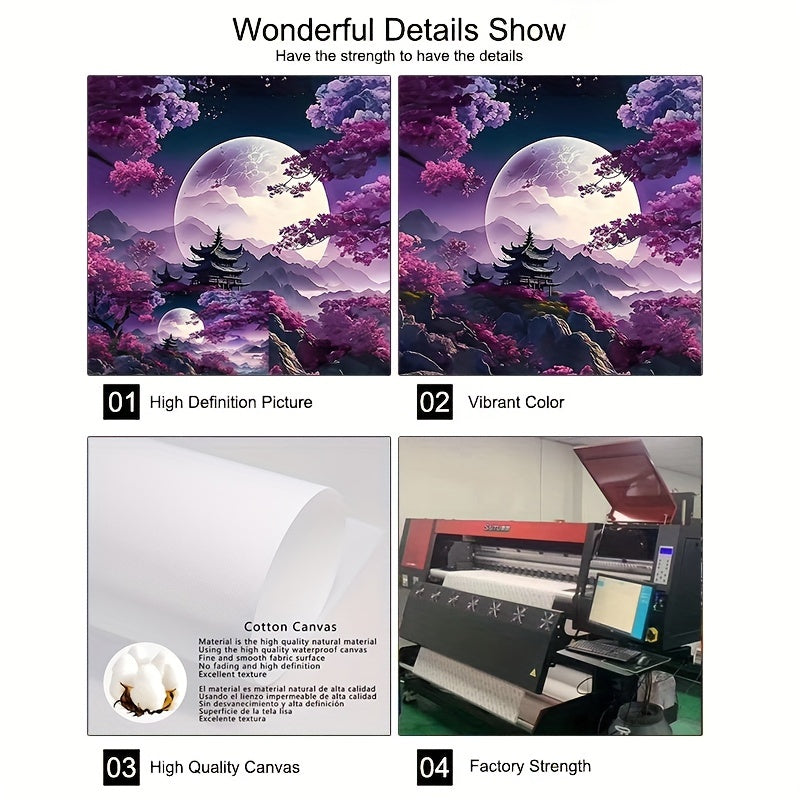 Modern Abstract Mountain Water Oil Painting Canvas Wall Art for Living Room Bedroom