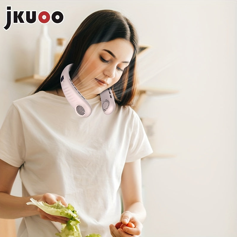 Portable USB Fan with 5 Adjustable Speeds, Rechargeable Battery, Lightweight Ergonomic Design for Travel and Outdoor Use