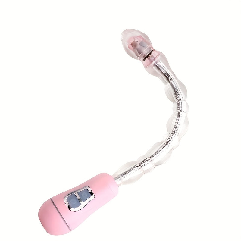 Flexible Silicone Vibrating Anal Beads with 12 Modes, USB Rechargeable