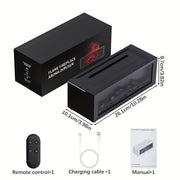 Yoqimli olov effektiga ega Flame Electric Aroma Diffuser - 7 rangli LED, avtomatik o'chirish timeri, USB quvvatlangan asosiy yog' diffuzori uy, ofis, yotoqxona dam olish, aromaterapiya uchun