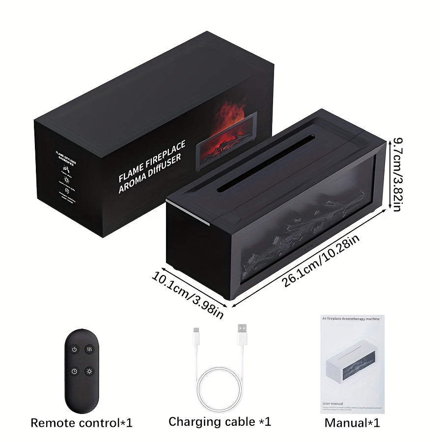 Электрический аромат diffuser с эффектом реалистичного пламени, 7-цветной LED, таймером автоматического отключения, питание от USB для домашнего офиса спальни релаксации
