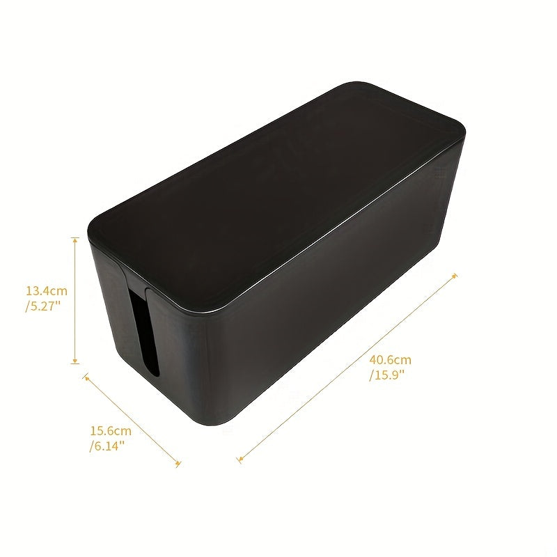 Caja de almacenamiento de cables de plástico para organizar cables y regletas