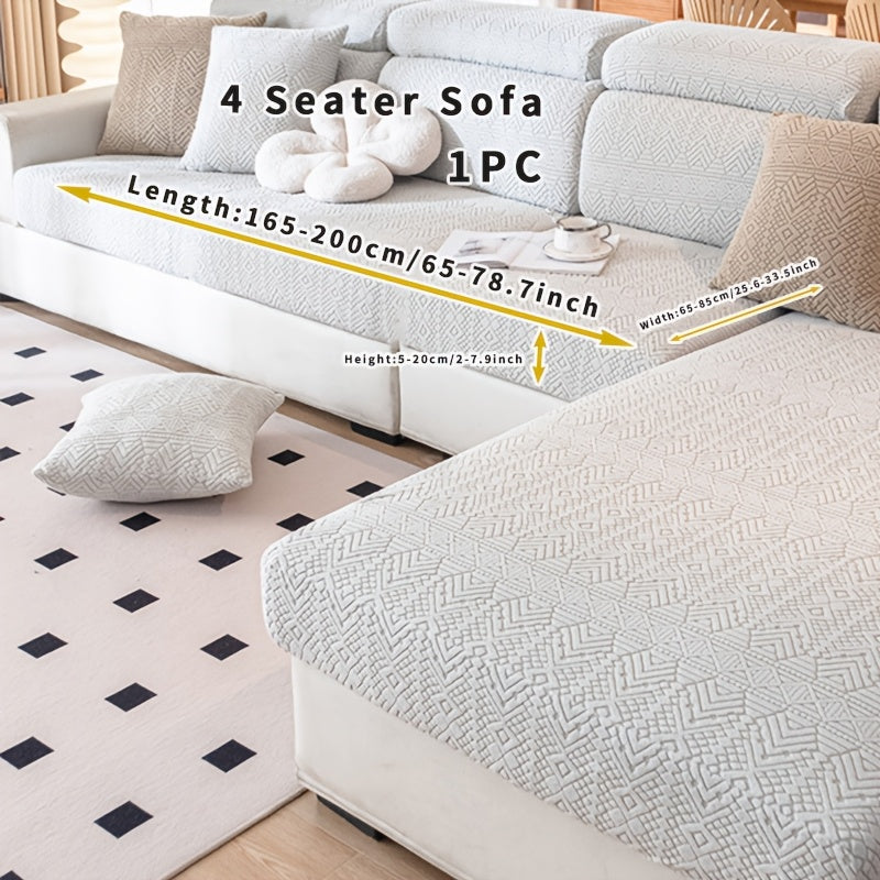 Boho Elastic Sofa Cover Pet-Friendly Machine Washable Fits Various Sizes