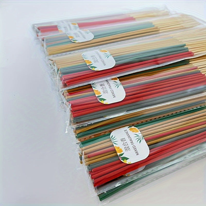 50pcs Aromatherapy Incense Sticks with 5 Scents for Meditation Relaxation Deodorization