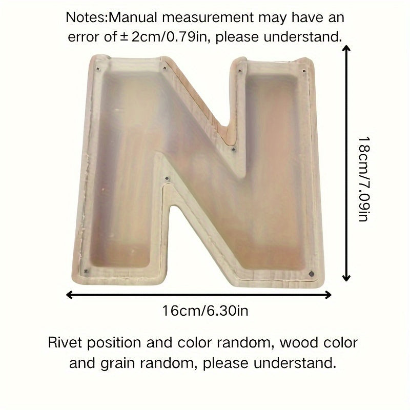 Personalized Wooden Alphabet Letters Set with 26 A-Z Transparent Blocks for Gifts and Home Decor