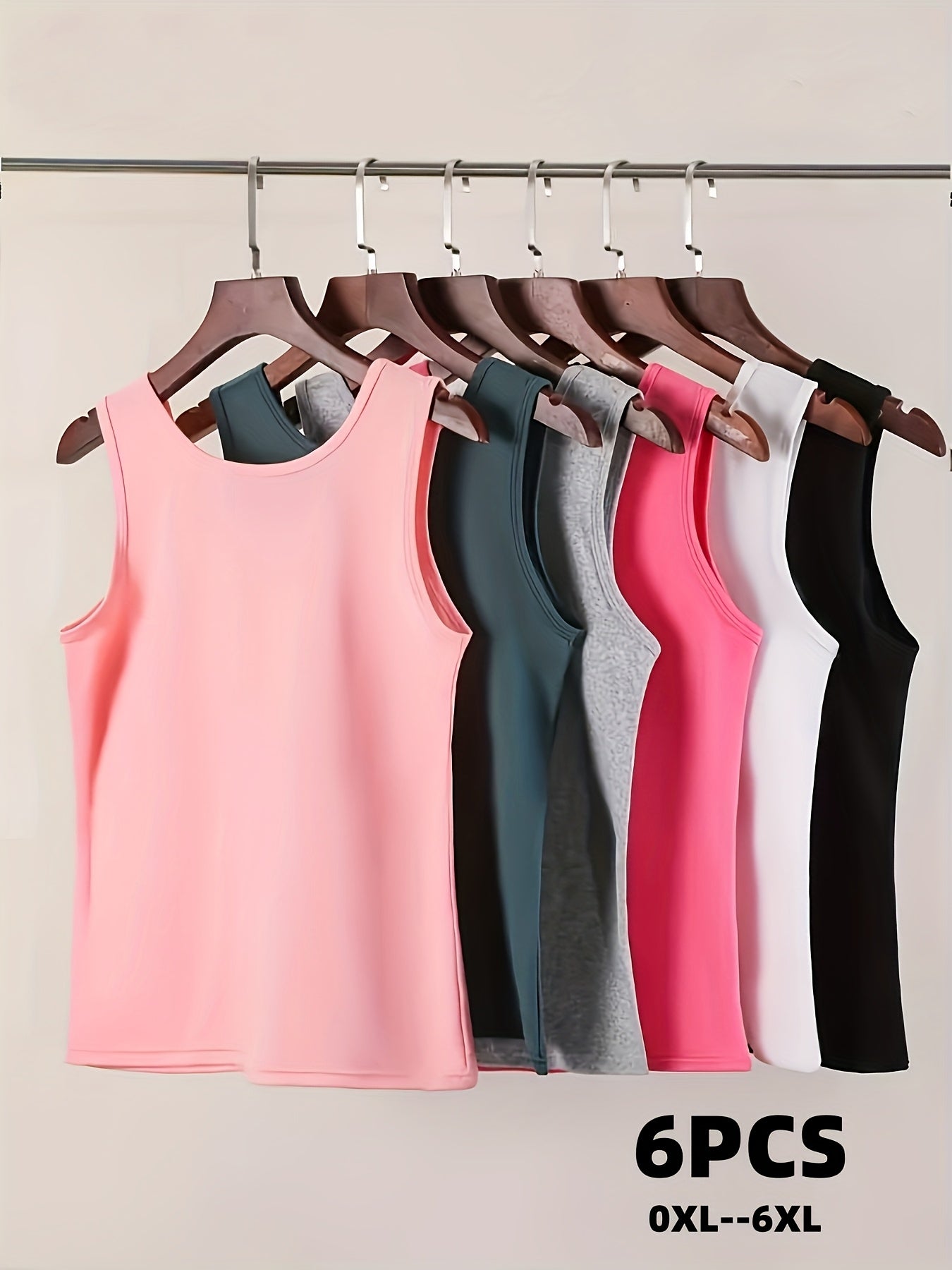 Women Casual Vests Pack of 6 All Seasons Plus Sizes in Various Colors