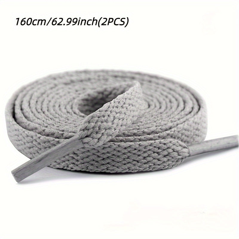 2 пары плоских повседневных спортивных шнурков для кроссовок, белые, 45 дюймов