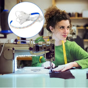 Светодиодная шнуровая лента для шитья с питанием от USB и сенсорным затемнением, энергоэффективный белый свет для стандартных машин, не требует батареек, гибкий пластиковый дизайн для улучшенной видимости при рукоделии.