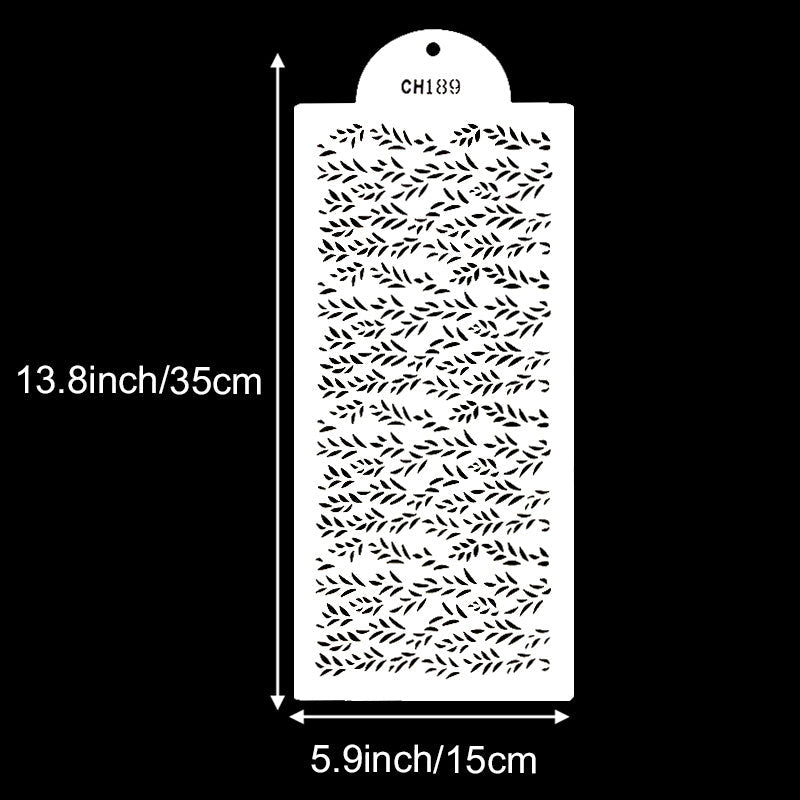 Willow Leaf Cake Stencil Food-Grade PET Wedding Party Fondant Template