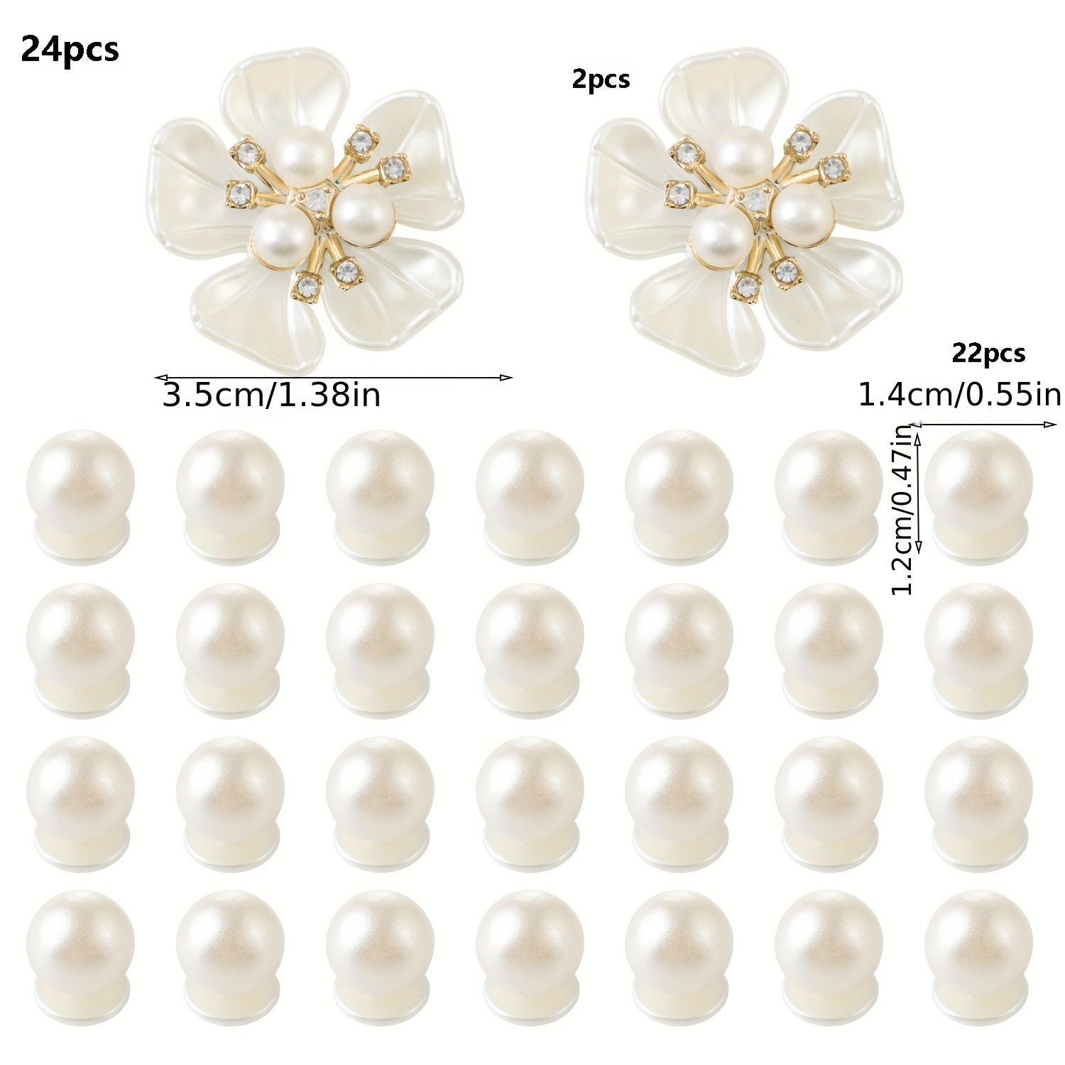 Kids Shoe Decorations 24Pcs Set Mixing Round Flower Pattern Hole Accents