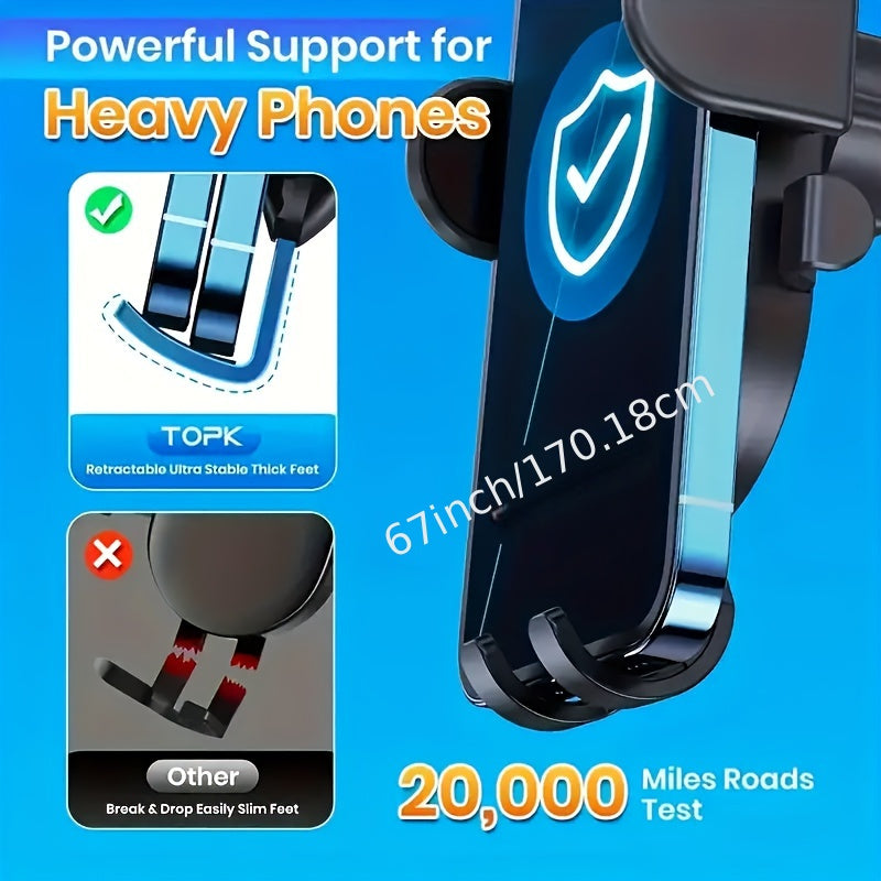 Soporte universal para teléfono de coche impermeable, de ABS, para tablero, rotación de 360°