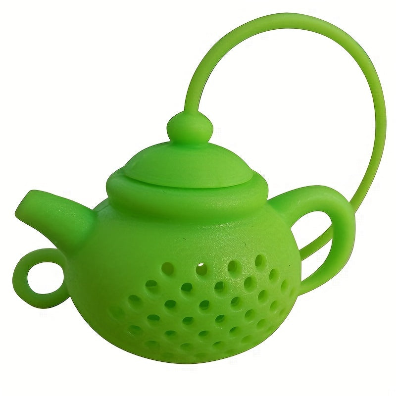 Reusable Silicone Teapot-Shaped Tea Infuser for Loose Leaf Tea, Small Kitchen Use