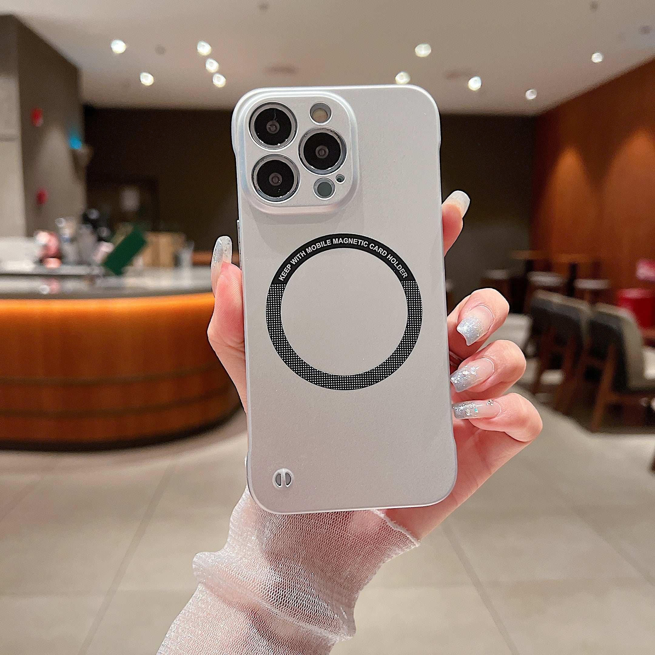 Monochrome Magnetic Phone Case for iPhone Models Wireless Charging Magsafe Compatible