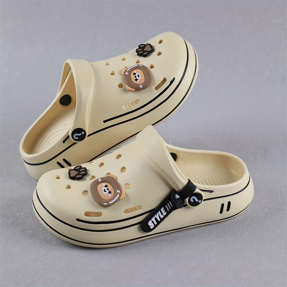 Sandalias para niños para exteriores EVA con dibujos animados, slip-on, para todas las estaciones, casuales y duraderas