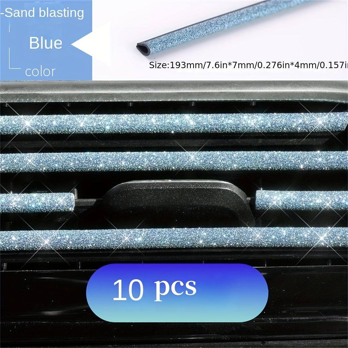 10 dona avtomobil ventilatsiya chiqishi trim imitatsiya olmos rhinestones bling ichki dekor