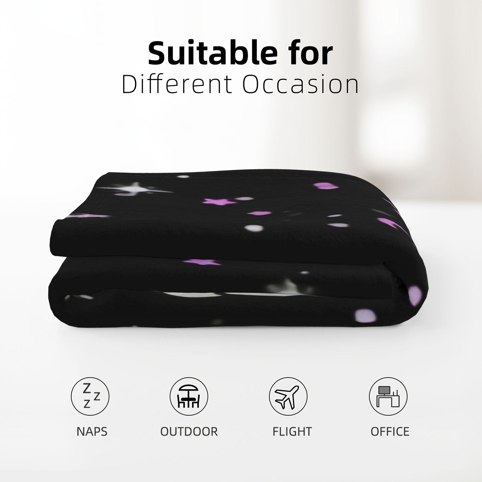 Kids Flannel Blanket Soft Polyester Digital Printed Knitted Cozy Warm Gift