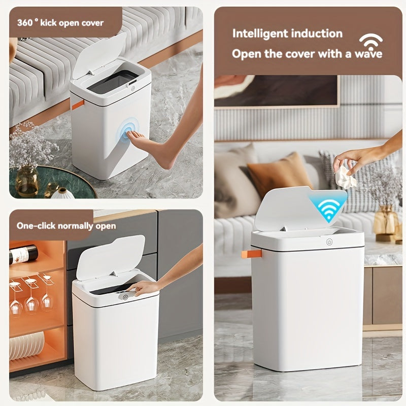 Smart Infrared Wireless Automatic Trash Can with Rechargeable Lithium Battery for Kitchen and Bedroom