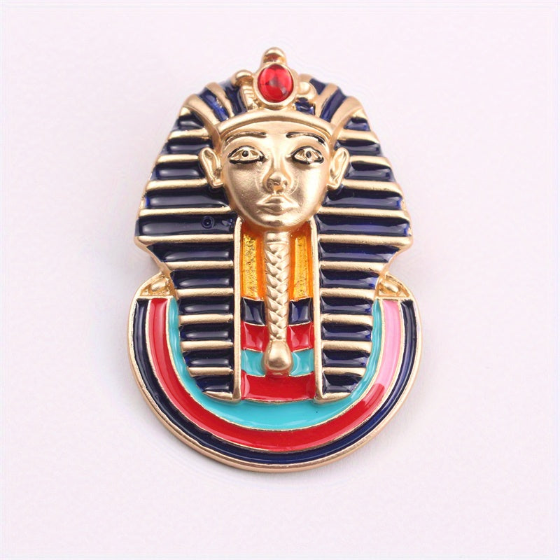 Elegant Rhinestone Pharaoh Brooch Pin Irregular Shape for Clothing Bags Hats