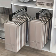 Adjustable Foldable Metal Clothes Hanging Rail for Wardrobes and Bedrooms Space-Saving Organizer