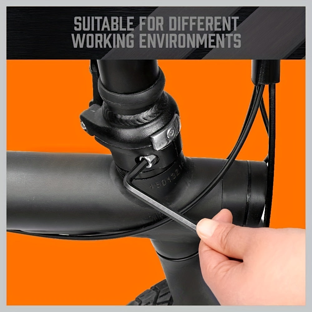 13pcs Long Arm Hex Key Set Chrome Vanadium Steel Ball Head for Auto Bike Repair