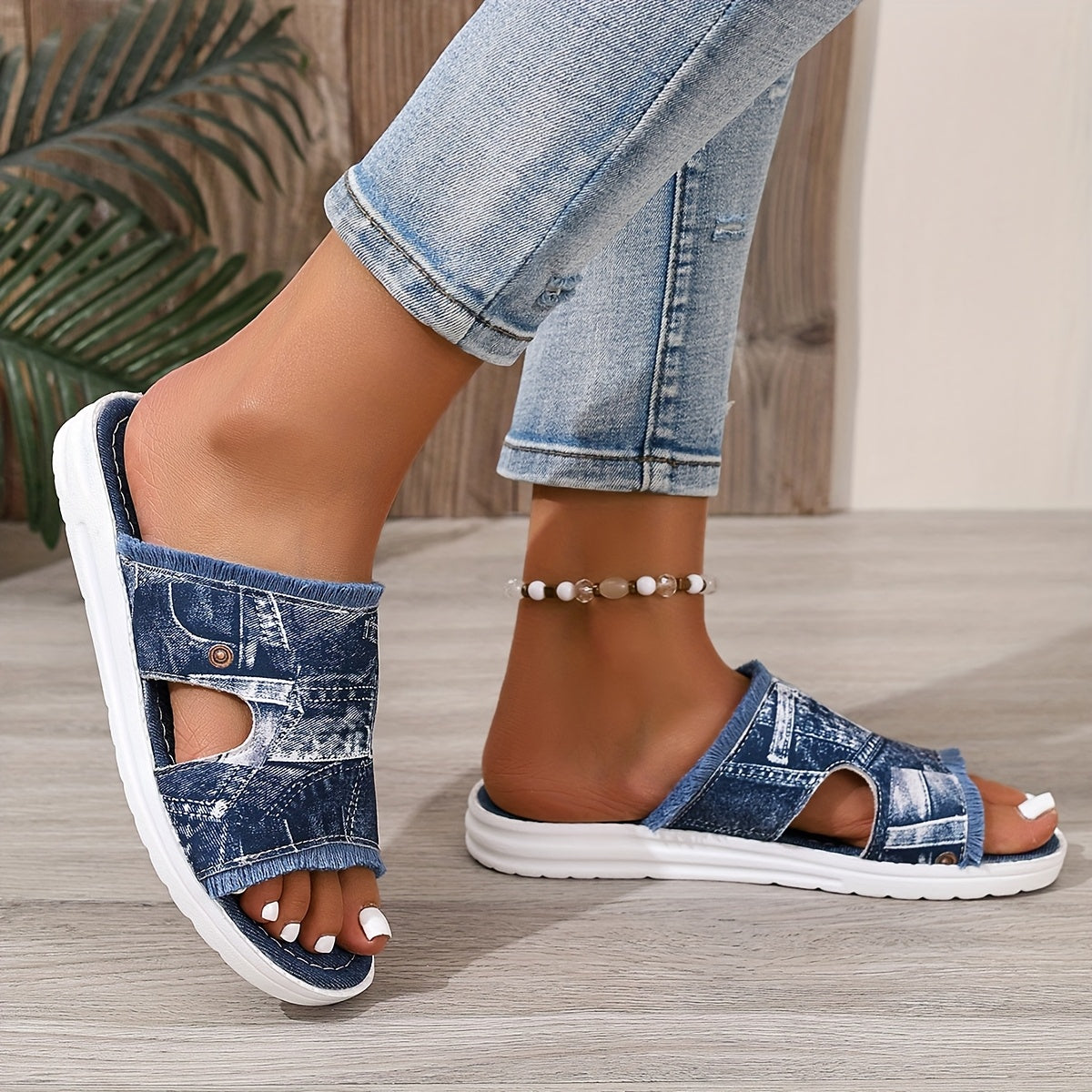 Women's Open-Toe Sandals Large Size Casual Summer Lightweight Straps
