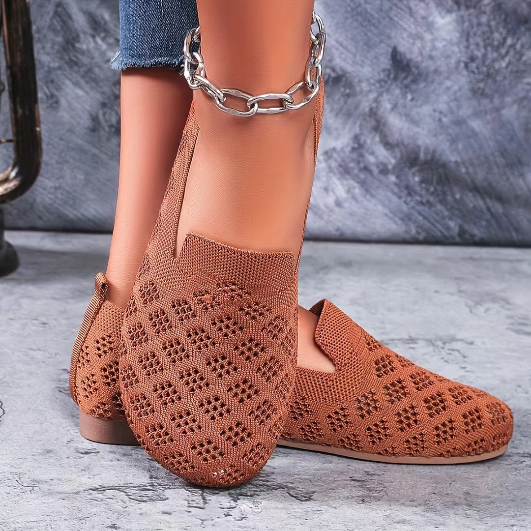 Ayollar uchun to'qilgan tarmoq ochiq-oyoq sport poyabzali nafas oluvchi yozgi poyafzal