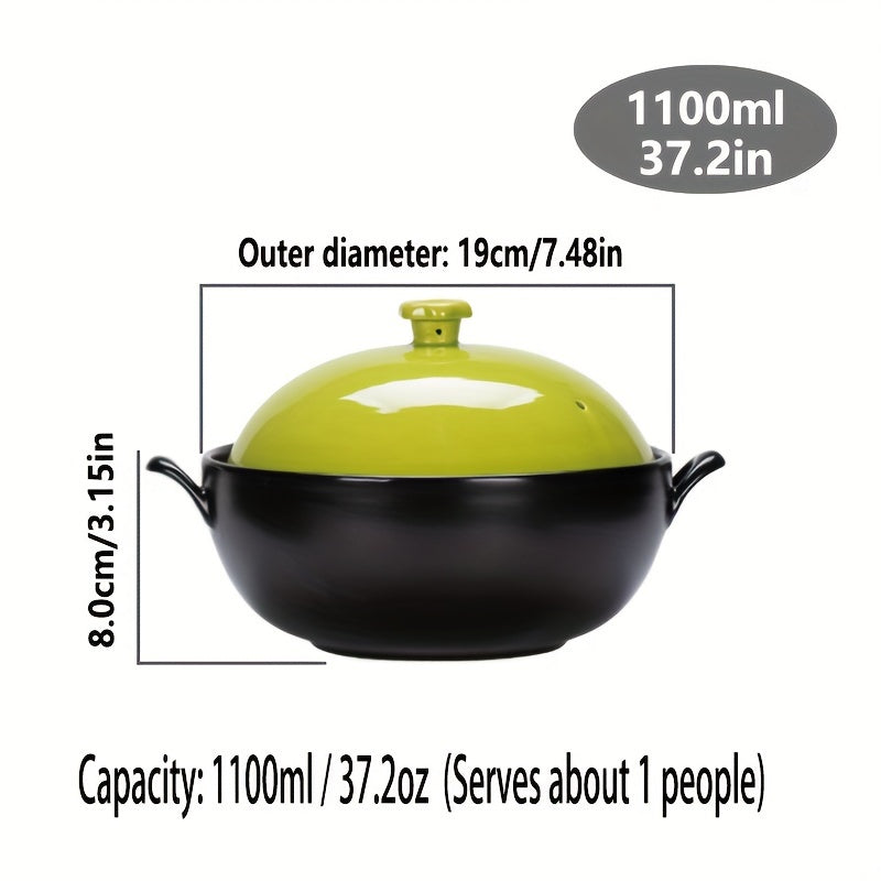 Ceramic Casserole Dish 94.7oz Oven and Gas Stovetop Safe for Soups and Stews