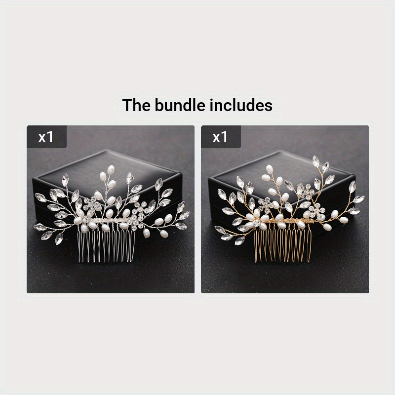 Wedding Hair Comb Crystal Rhinestone Bridal Hair Accessory for Weddings and Parties