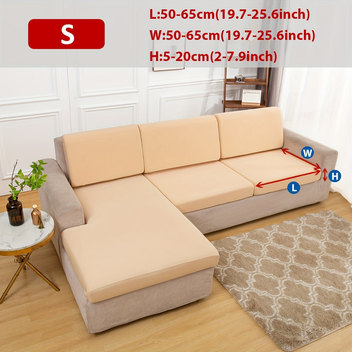Klassik cho'ziladigan divan qoplamasi, armchair'dan bo'lak divanlargacha mos keladigan elastik lenta slipcover, mashinada yuviladigan polyester va spandeks aralashmasi, bitta o'rindiqdan to'rt o'rindiqli divanlargacha mos keladi.