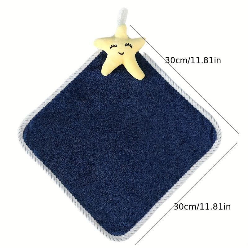 Absorbent Cartoon and Coraline Hand Towels for Kitchen and Bathroom Use