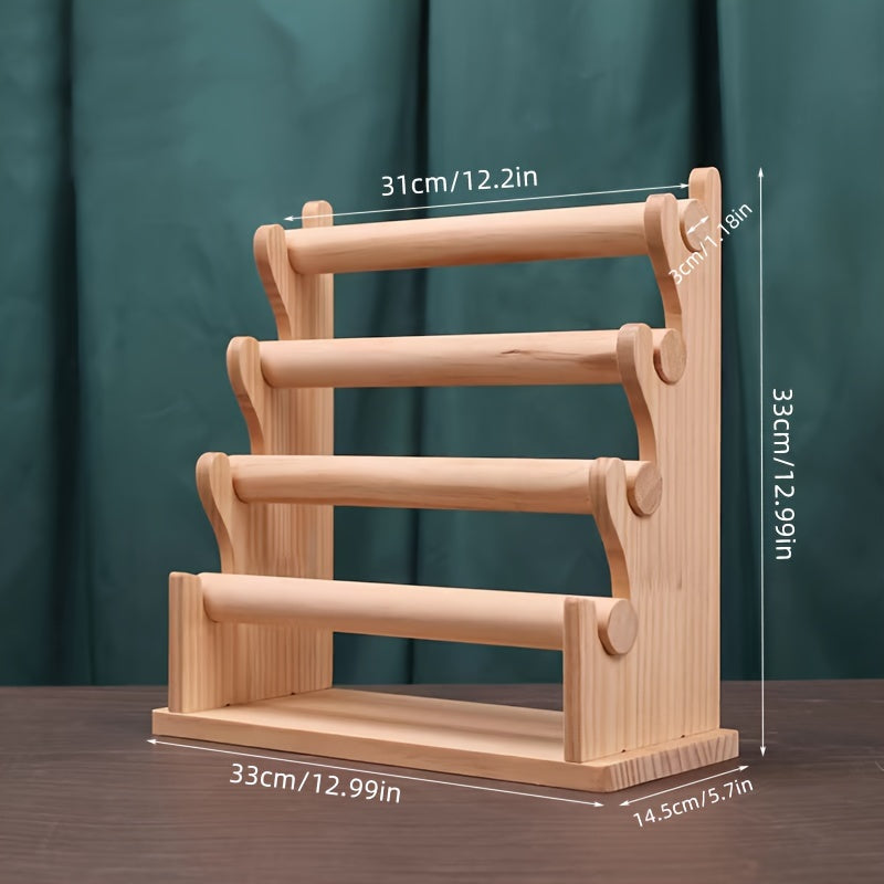 Yog'och zargarlik buyumlarini saqlash racki, bilaguzuklar, soatlar va soch aksessuarlari uchun