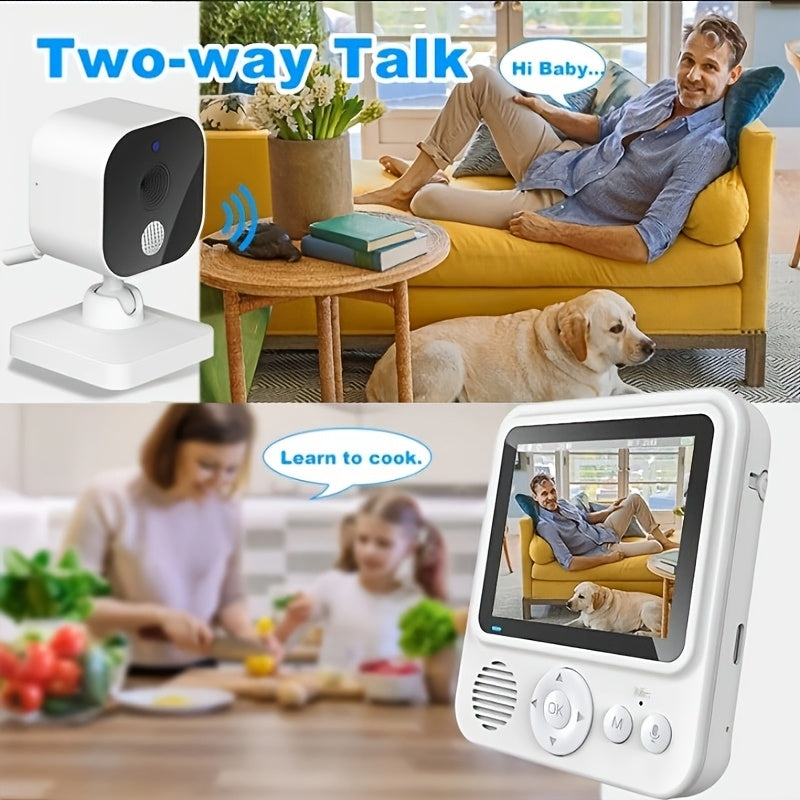 Cámara de monitor para bebé con pantalla LCD de 7.11cm con panorámica/inclinación, visión nocturna, pantalla de temperatura y alarma