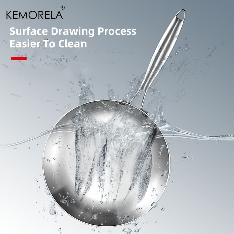 Stainless Steel Cookware Set with Frying Pan Skillet Wok for Gas and Induction Stoves