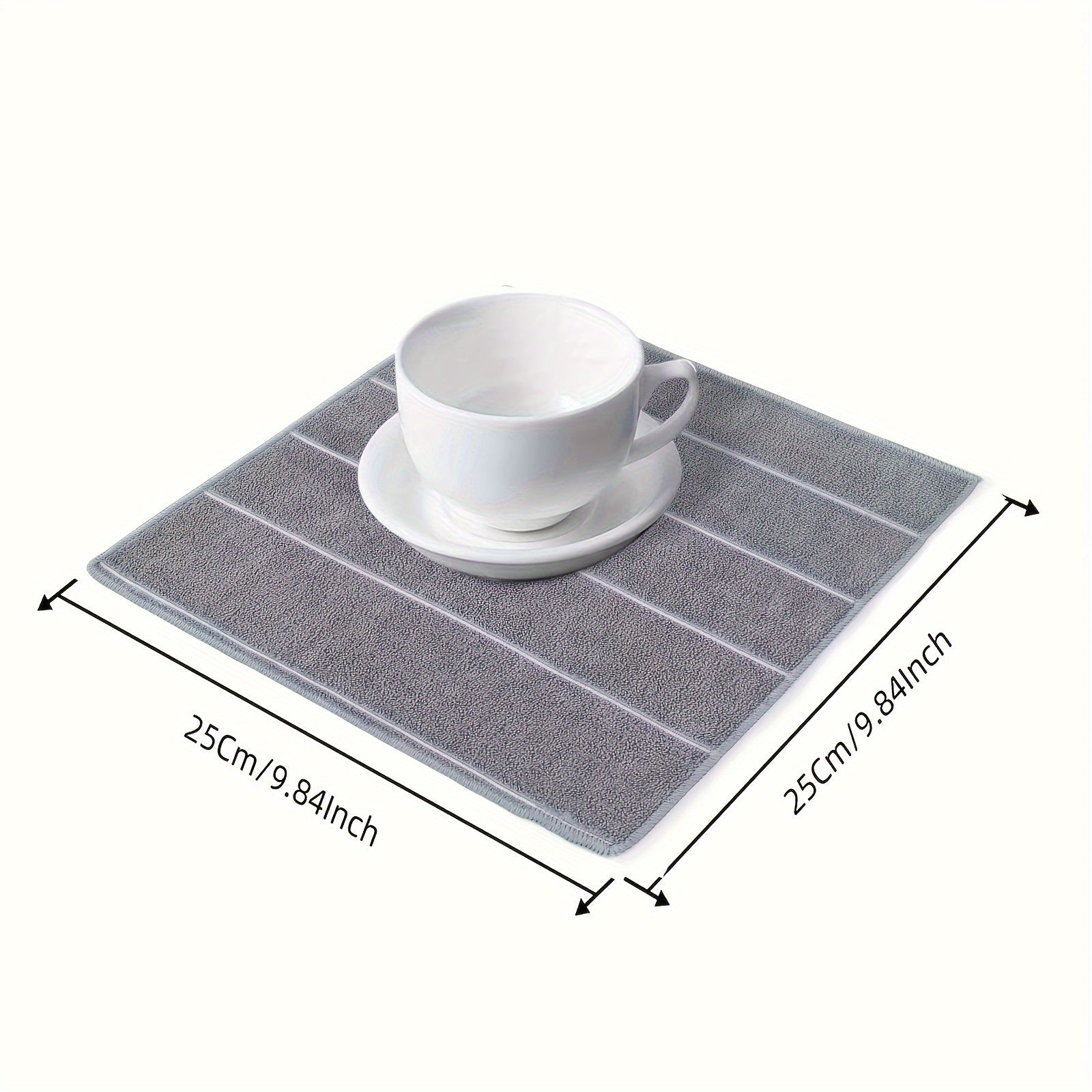 Juego de paños de limpieza en mezcla gris y blanco con tela suave, extra absorbente y de secado rápido