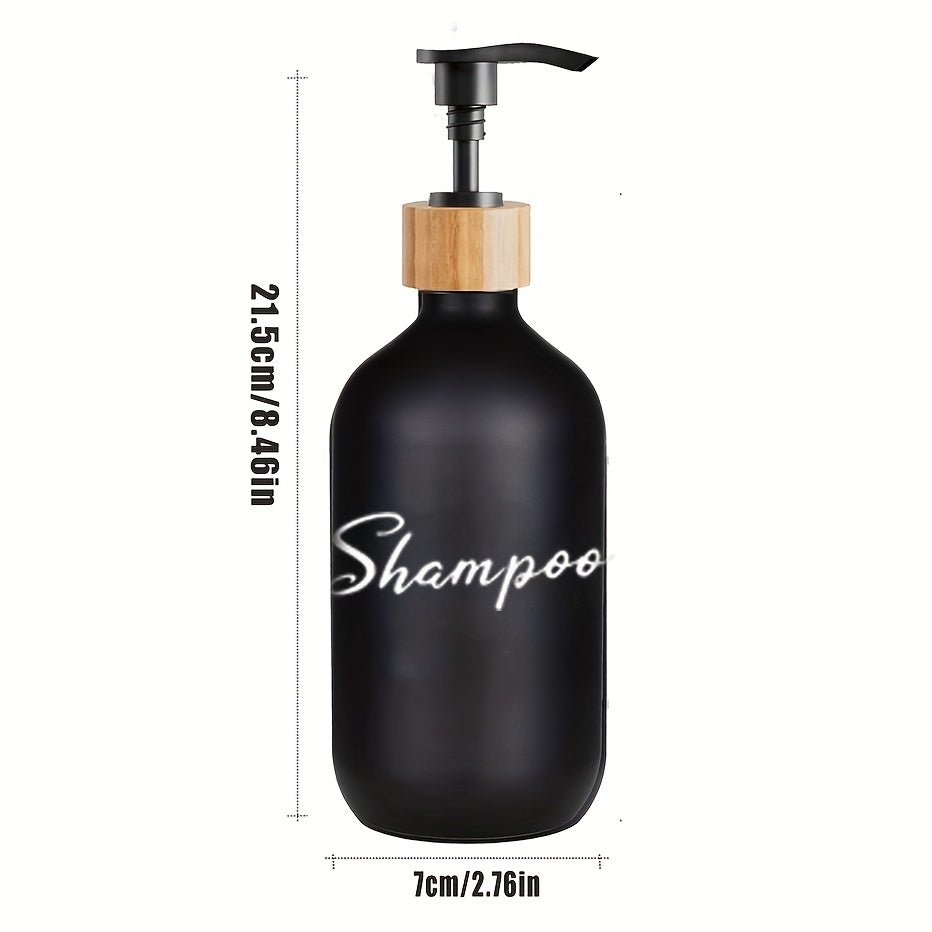 Black Soap Dispensers Set of 3 Refillable Liquid Storage Containers for Bathroom Shower