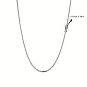 Women's Silver Twist Rope Chain Necklace 8 Inches Jewelry Gift