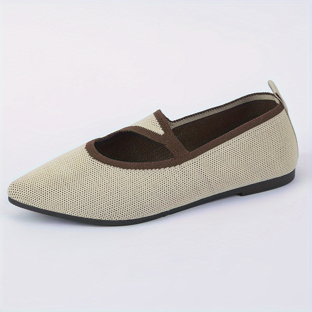Women's Slip-On Flats with Pointed Toe and Rubber Sole for All Seasons