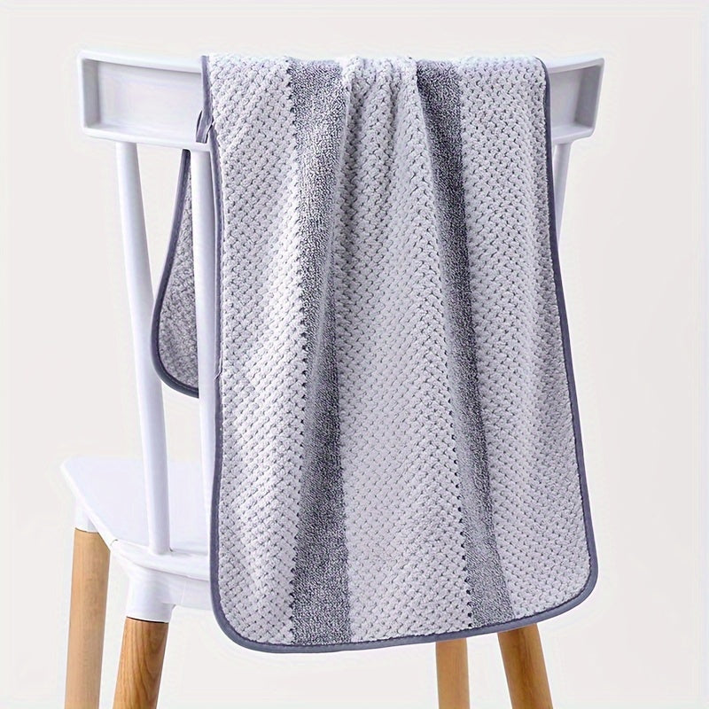 Geometric Pattern Face Towel 280gsm Knit Fabric Quick-Drying Absorbent Bathroom Home Hotel Use