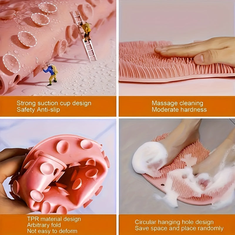 Exfoliante de silicona para pies y espalda con ventosas para limpieza profunda y masaje